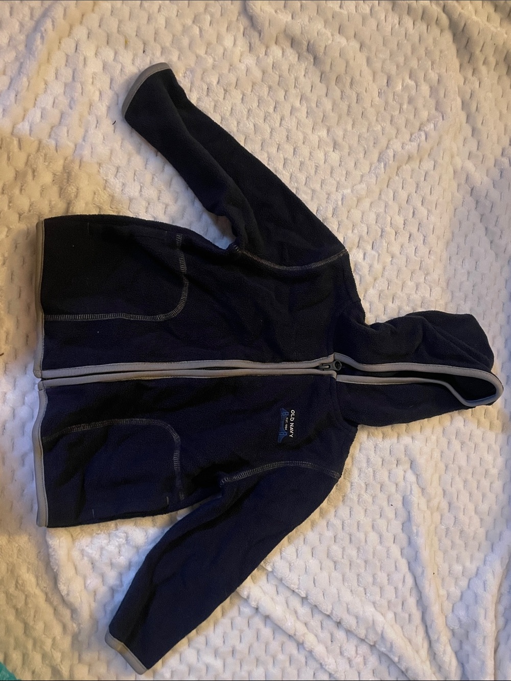 Old Navy Navy Blue Hooded Fleece Jacket